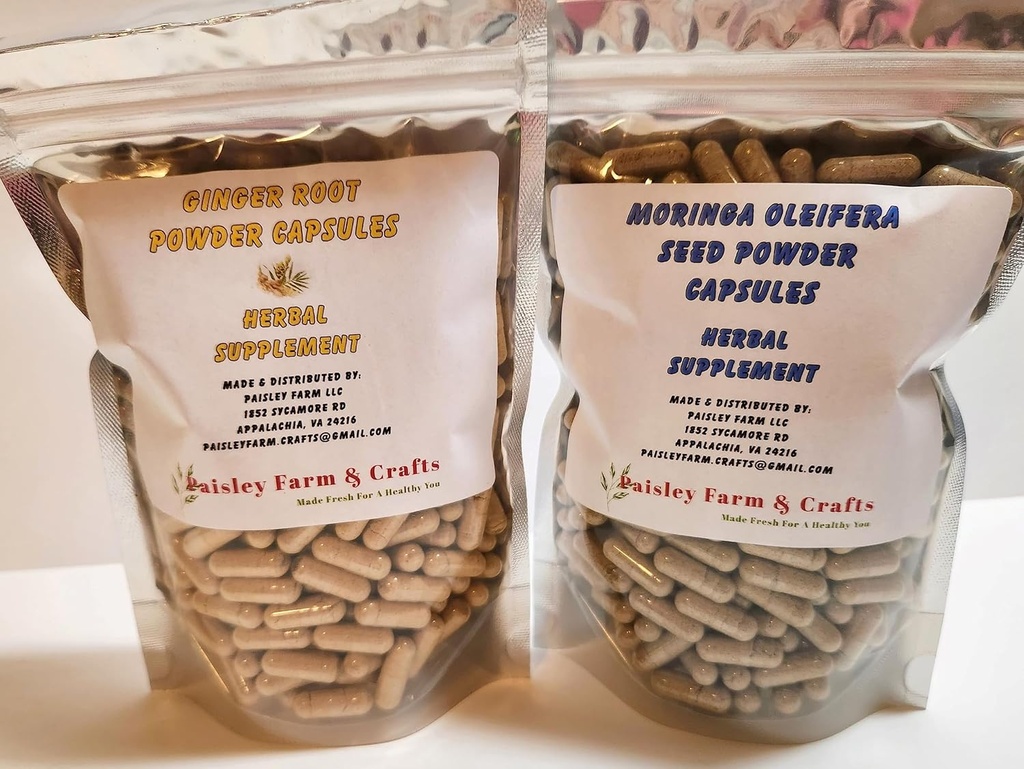 Gemberwortel Moringa Leaf and Seed Capsule Value Packs (Ginger Root + Moringa Seed) - Kruidensupplement