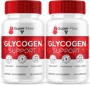 (2 Pack) Super Flow SuperFlow Glycogen Support Capsules, Super Flow Advanced Glycogen Health and Blood Wellness Support Supplement, SuperFlow maximale sterkte Glyco Formula Supplement (120 capsules)