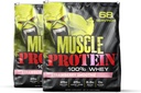 COLOSSAL LABS Muscle Whey Protein Flavored Protein Powder, 25.000 mg Aminozuren/Serven, Koud Filterd(Verpakking mei Vary) (10 Pond (pakket van 2), Aardbei)