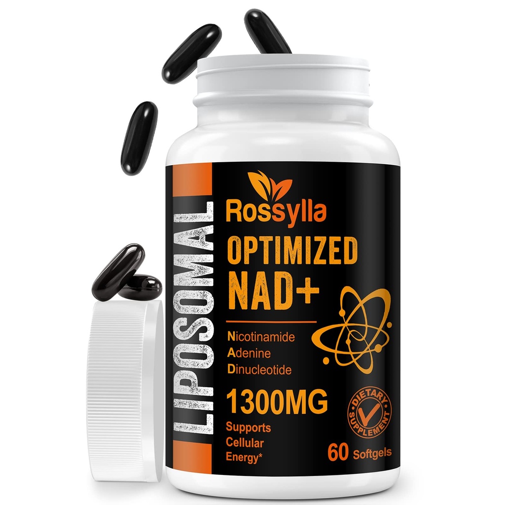 1300 MG Liposomal NAD+ Supplement  Effetief Boosten NAD+ Supplement voor Veroudering Defese, Cellular Energy, Levensduur 60 Tellen
