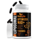 1300 MG Liposomal NAD+ Supplement  Effetief Boosten NAD+ Supplement voor Veroudering Defese, Cellular Energy, Levensduur 60 Tellen