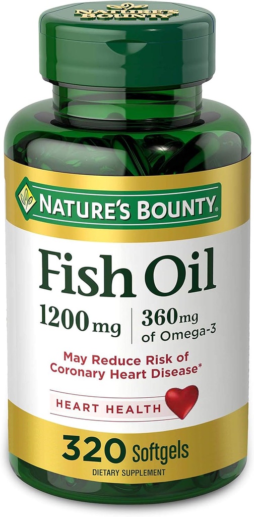Nature's Bounty Fish Oil Softgels 1200 mg, 320 Tellen
