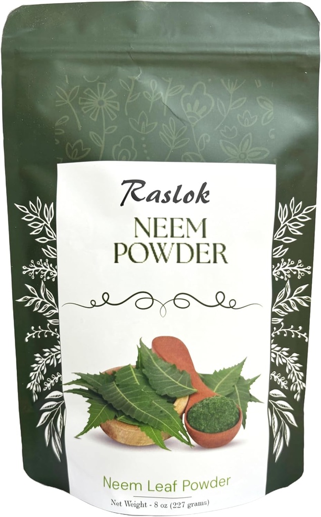 Neem Powder 100% Pure and Natural Neem Powder Very Bitter Neem Supplement for Skin,Hair and Detox (8 oz)