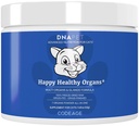 Gelukkige gezonde Organen & Glands Supplement voor Katten, Freeze-Dried Raw Bovine Liver Grass-Fed Bone Marrow Hart Nier Pancreas, Bovine Thymus Iron Multi Orgel Powder, joints Cat Vitaminen 1.48 oz