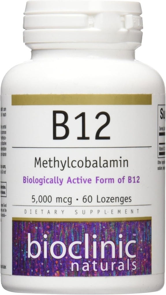 Bioklinisch Natuurlijken B12 Methylcobalamine Vitaminen, 60 Tellen