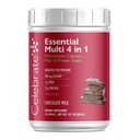 Vier vitamines Essential Multi 4-in-1 Powder - Bariatric Multivitamine, 500mg Calcium, 4g Fiber, 25g Proteïne Shake Mix - Chocolate Milk (14 porties)