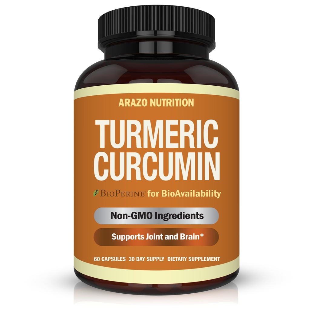 Arazo Voeding Kurkuma Curcumine met BioPerine 1300mg met Black Pepper - Joint Support Voedingssupplementen - 100% Kruiden Tumeric Root Capsules
