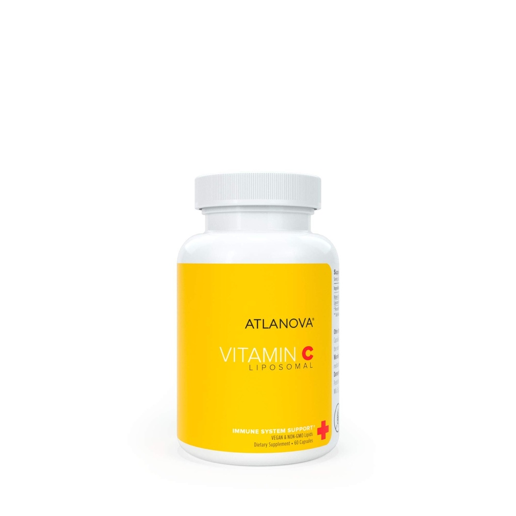 ATLANOVA True Liposomale Vitamine C 1000mg Capsules Veganistisch Beste Natuurlijke Niet GGO Made in USA Antioxidant Maximale Absorptie Immuun Systeem Ondersteuning & Collageen Booster Liposoom Lab Formula Supplement