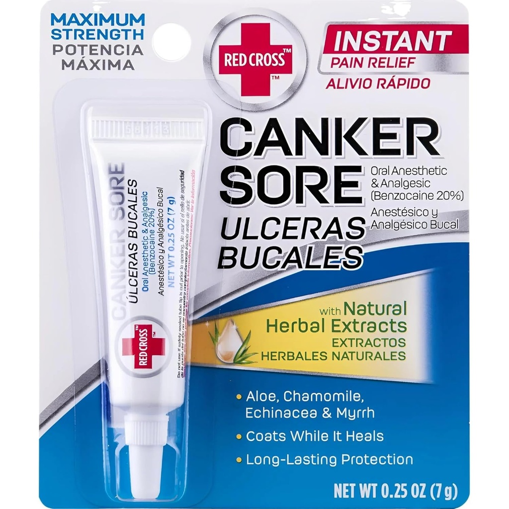 Rode Kruis Canker Sore Medicatie - 0,25 Oz (Verpakking mei Vary)