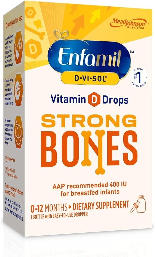 Enfamil D-Vi-Sol Vitamine D Supplement Drops 50 ml (packs of 2)