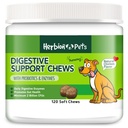 Herbion Huisdier Digestieve ondersteuning Kauwen met Probiotica & Enzymen, 120 Zachte Kauwen, met Dagelijkse Digestieve Enzymen, voor Verbeterde Gut Health, Minimum 2 Miljard CFUs, Made in USA voor Honden 12 weken +, Pack 1
