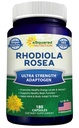 aSquared Nutrition Rhodiola Rosea Supplement 1000mg - 180 Vegan Capsules - Max Strength Rhodiola Root Extract Pillen Verbeteren Pure Energy, Hersenfunctie & Stress Relief - Golden Root Herb Powder Tablets