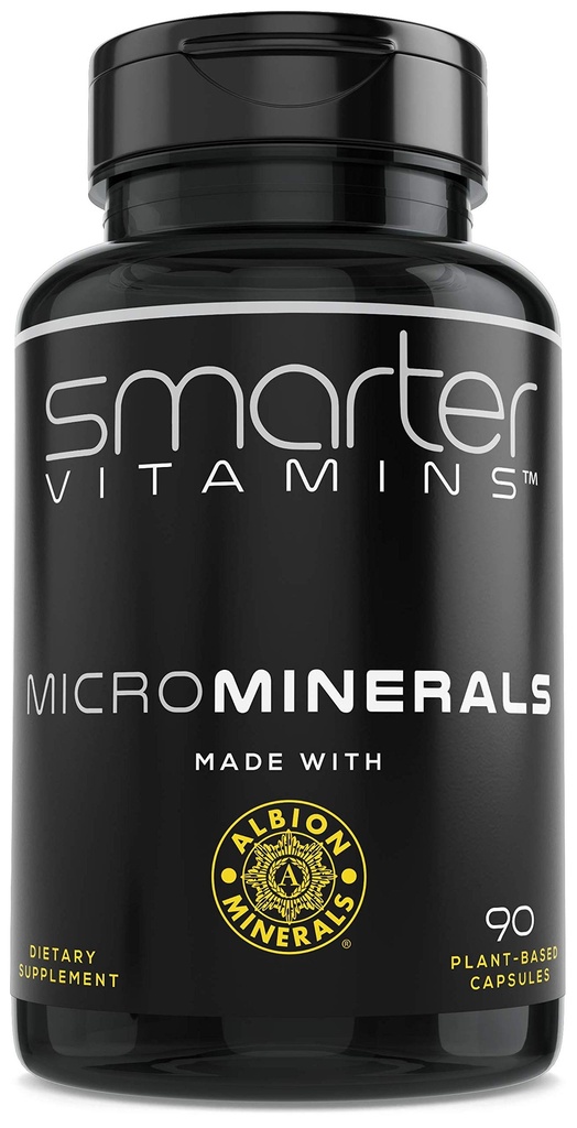 15mg Zink Glycinaat van Albion® 6 Essential Trace Bisglycinate Minerals, Mangaan, Boron, Chroom, Selenium, Molybdeen Supplement, 90 Plant-Based Vegan Capsules