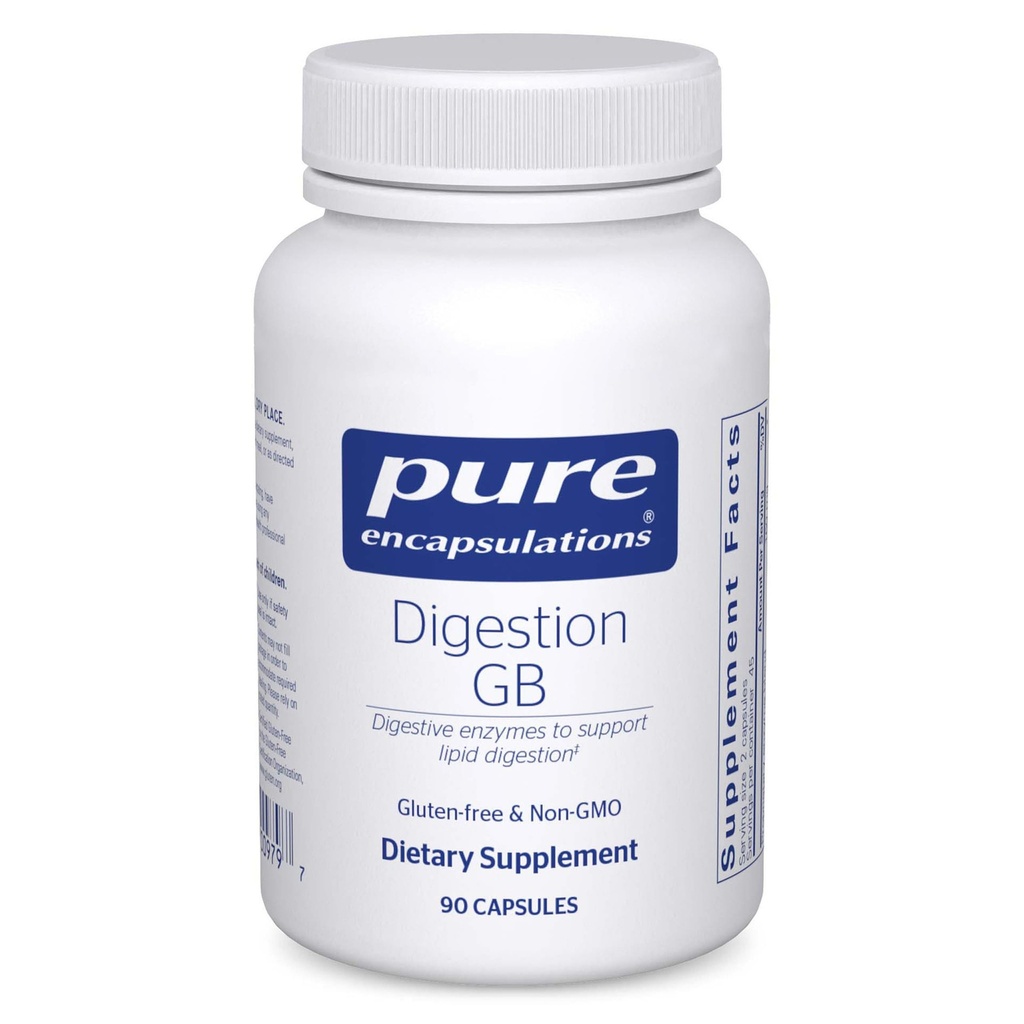 Pure Encapsulations Digestie GB - Digestief Enzyme Supplement - for Gallblader Support & Gut Health* - with Bile Salts & Digestieve Enzymes Blend - Glutenvrij & Non-GMO - 90 Capsules