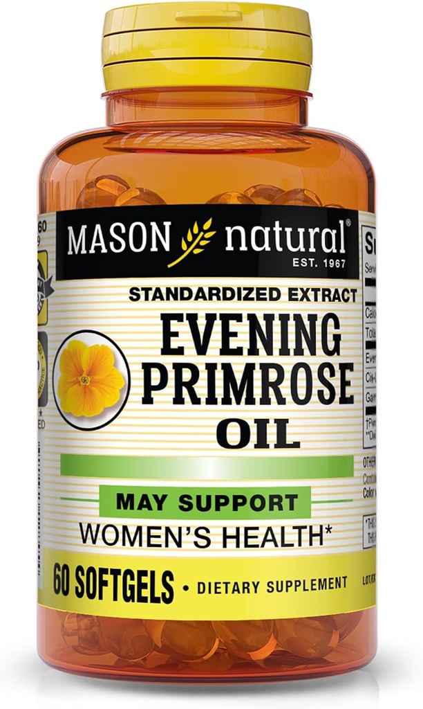 Mason Natural, Avond Primrose Olie Vrouw Health Softgels - 60 Ea
