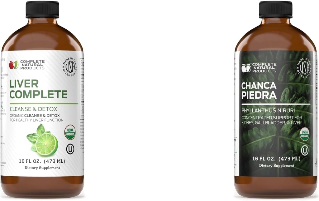 Complete Natuurlijke Producten Lever Complete 16oz & Chanca Piedra 16oz Bundle