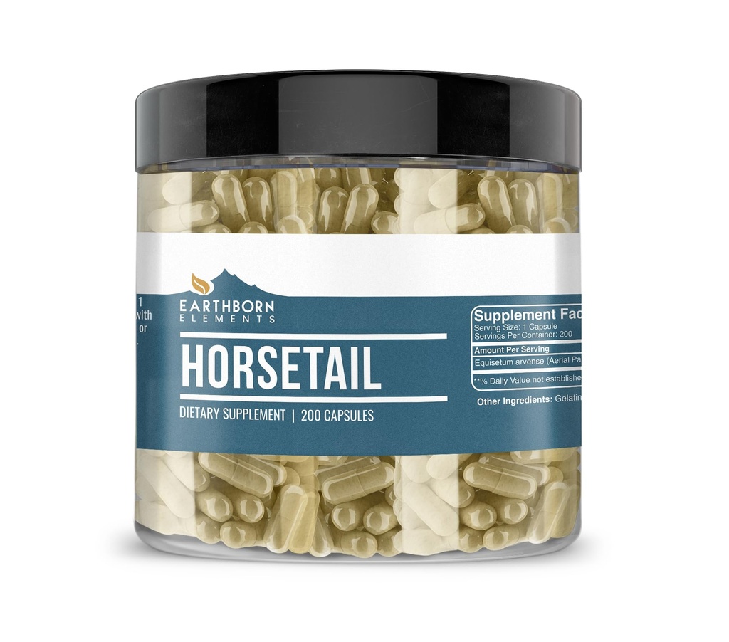 Earthborn Elements Horsetail 200 Capsules, Pure & Onverdund, Geen Additieven