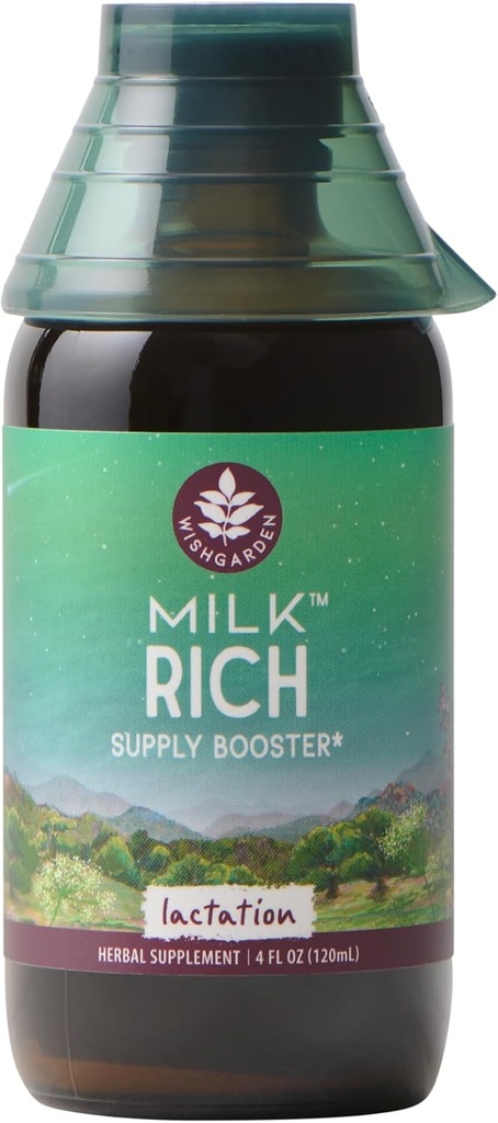 WishGarden Kruiden Melk Rijk aan geiten Rue en Fenegriek - Herbal Lactation Support Supplement, Breast Milk Supply Boost en borstvoeding supplement om de melkstroom kwaliteit en productie te verhogen, 4oz