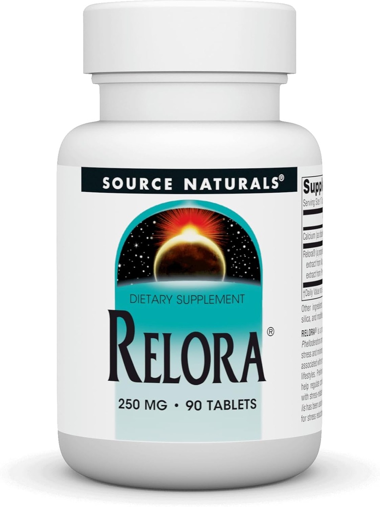 Bron Naturals Relora, bevordert gezond eten gedrag en spierontspanning ondersteuning*, 250 mg - 90 tabletten
