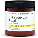BEYOND RAW Chemie Labs D-Aspartic Acid Powder, spierontwikkeling en herstel, 30 porties