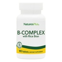 NaturesPlus B-complex met rijstbran - 90 tabletten - vegetarisch, glutenvrij - 90 porties