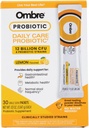 Ombre Daily Care Probiotic Powder - Prebiotics and Probiotics for Women, Men, & Kids - Quick Dissolving Powder Promotives Digestive Health & All Wellness - 12 Miljard CFU - Citroensmaak, 30 Packets