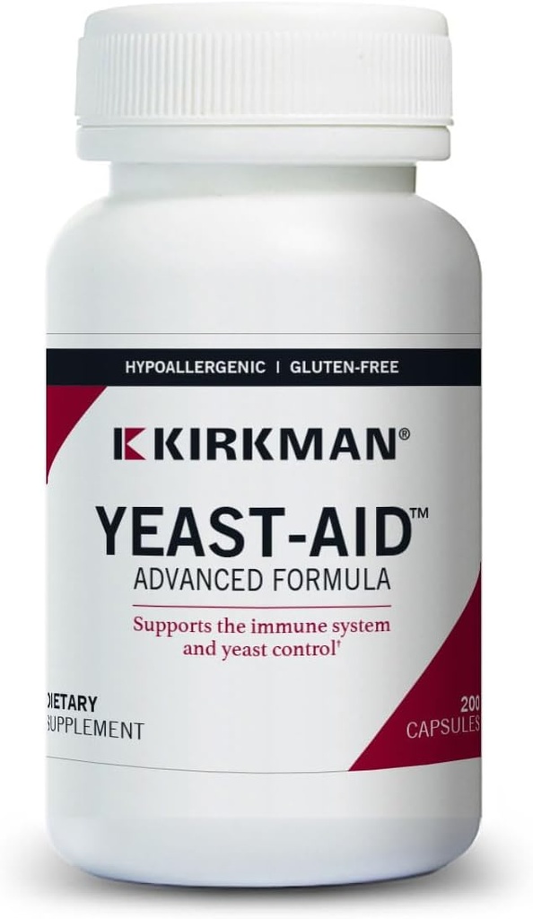 Kirkman - Gisthulp Geavanceerde Formule - 200 Capsules - Ondersteunt Gistcontrole - Immuunsysteem Ondersteuning - Hypoallergeen