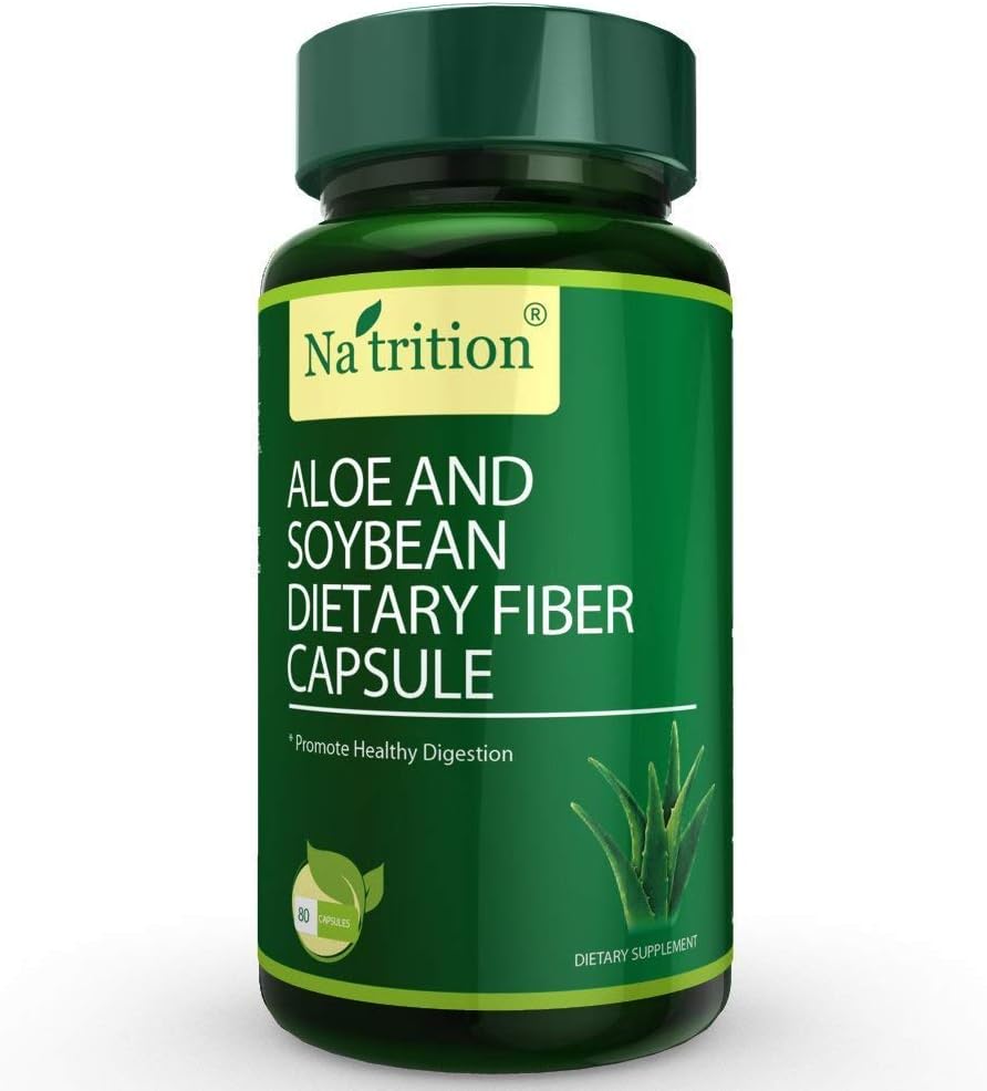 Natrition Aloë Vera Gel Extract Capsules met Soybean Dieet Fiber 