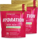 Essentiële elementen Hydration Packets - Watermeloen Komkommer - Elektrolyten Poeder Geen Suiker - Electrolyte Drink Mix - Superior Hydration met ACV & Vitamine C - 50 Stick Packs