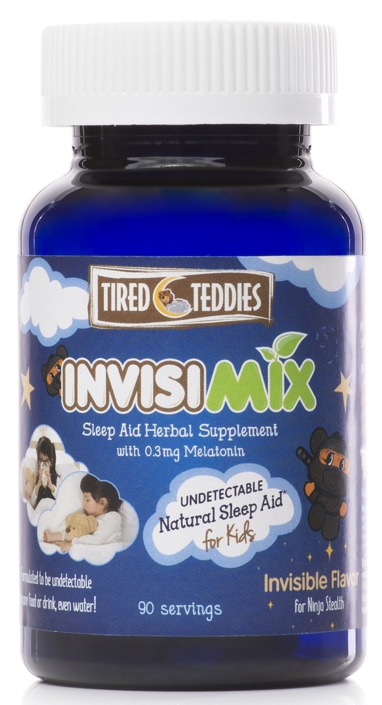 InvisiMix Low Dose Melatonine 300 mcg - Smaakloze Textureless Powder Liquid Mix-in voor kinderen leeftijden 2+, 90 porties