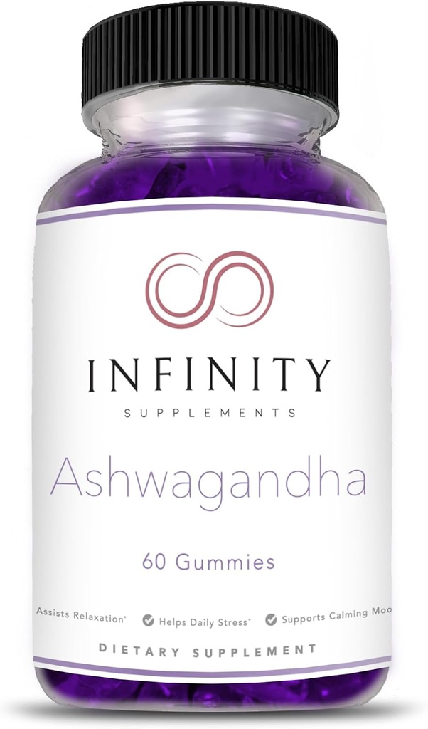 Extra sterkte Ashwagandha Gummies met kersen, framboos en granaatappelsmaak, 60 Tellen (pakket van 1)