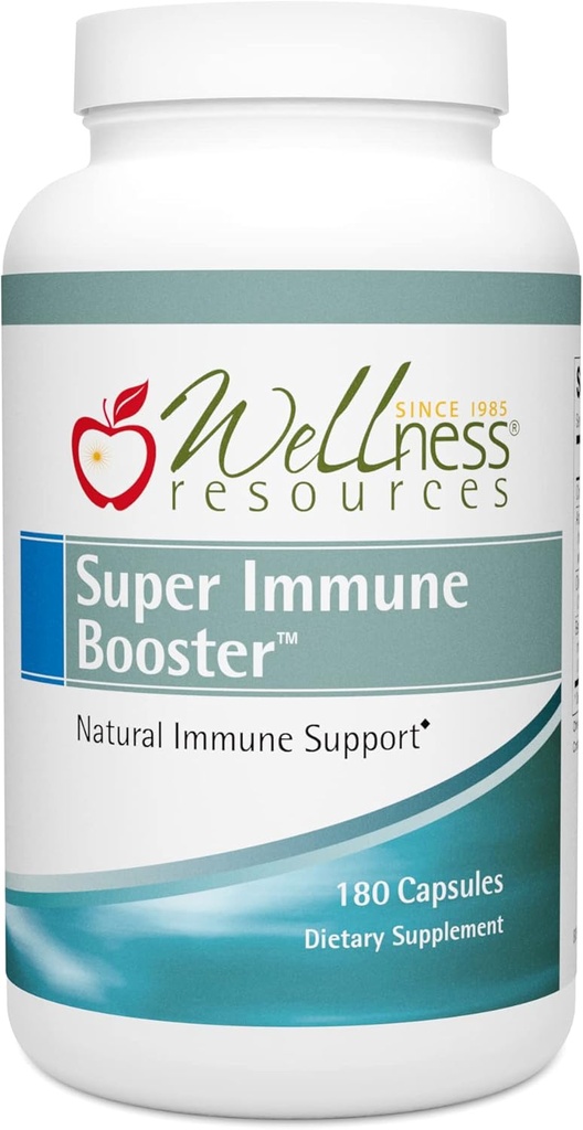 Wellnessbronnen Super Immune Booster - Colostrum, Beta Glucan, Olive Leaf, Arabinogalactan (180 Capsules)