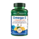 Zuiverheidsproducten - Omega-3 Plus Vitamine C & D, 60 softgels