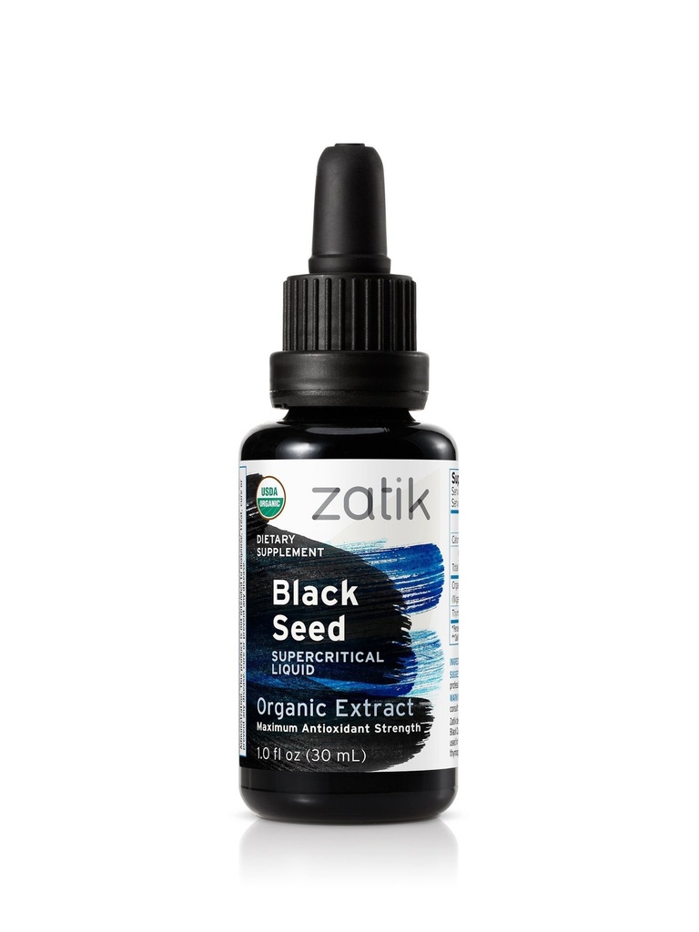 Zatik Naturals - Organic Black Seed Full Spectrum Superkritische Liquid Extract, Maximum Antioxydant Strenght, 1 Fl Oz