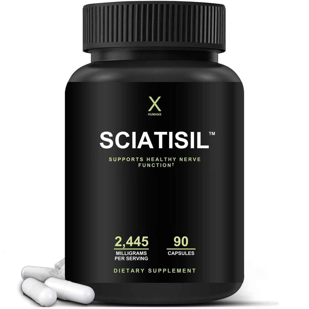 HumanX Scica Focused Formula - Zenuwondersteuning Supplement met gestabiliseerd R-Lipoïnezuur voor extra sterkte - Vitaminen Promoting Healthy Back, HIPS, Leg, Voeten - Neuropathie Supplementen - Sciatisil