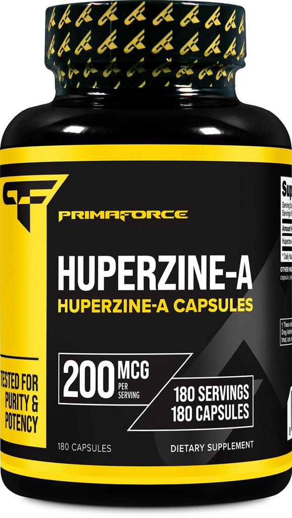 Primaforce Huperzine-A capsules (180 capsules, 200 mcg per portie) - Huperzine Nutritional Supplement