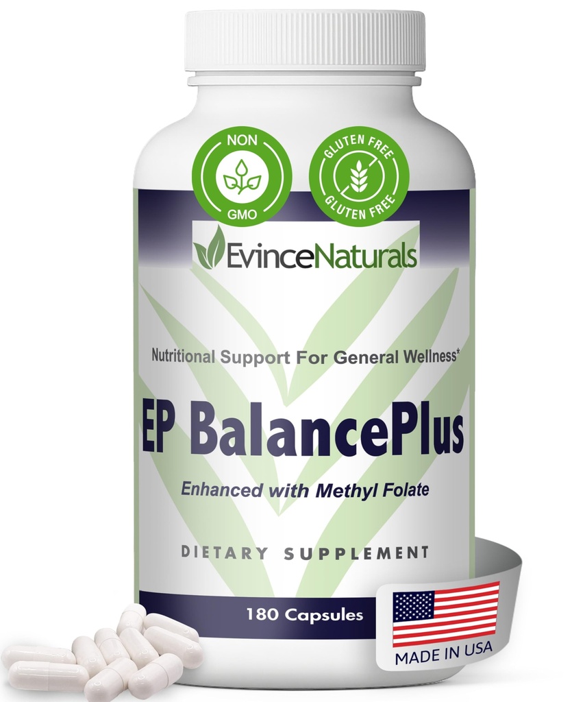 EP BalancePlus Multivitamine voor volwassenen - Multivitamine voor mannen en vrouwen met vitaminen en mineralen - Methylfolaat & Aminozuren voor voedingsondersteuning - Algemeen Wellnesssupplement, 180 capsules