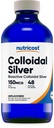 Nutricost Colloïdaal Zilver 8oz - Kobaltblauwe glazen flessen, Bio-Active Colloïdaal Zilver
