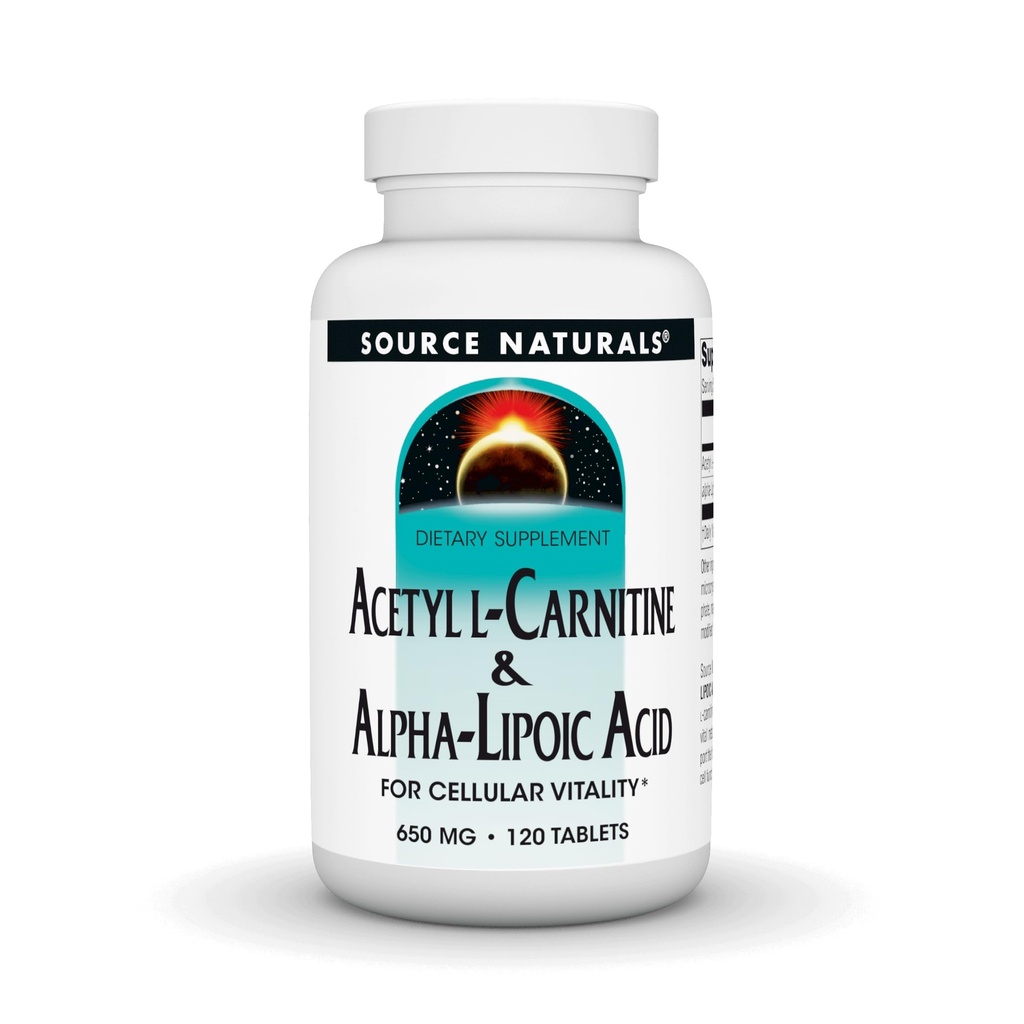 Bron Naturals Acetyl L-Carnitine & Alpha-Lipoïnezuur 650mg - 120 tabletten
