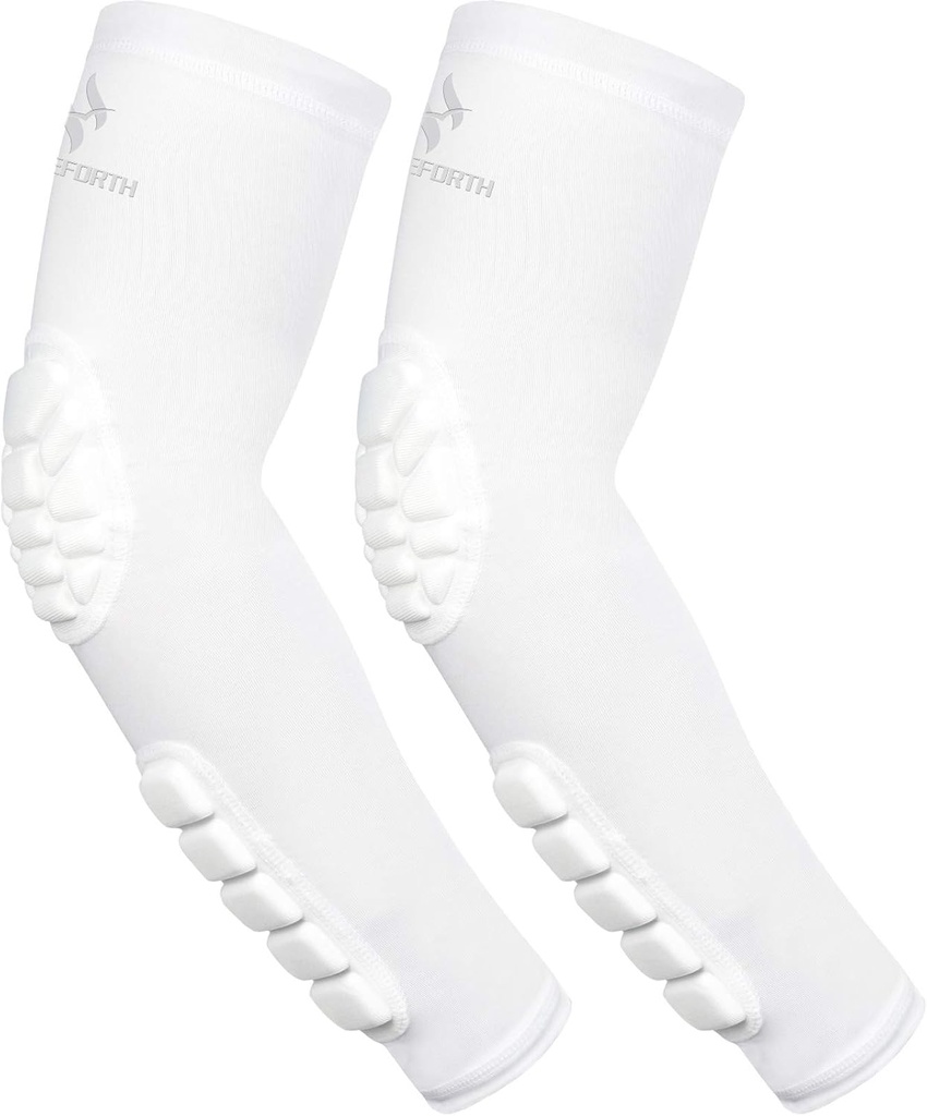 2PCS Gewatteerde Elleboog Voorarm Mouwen Compressie Arm Beschermende Ondersteuning