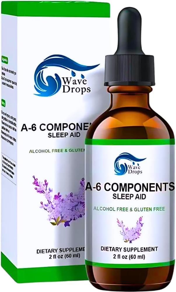 "Sleep Aid Drops Special Formula with Valerian Root, Melatonine, kamille, Lavendel, Rhodiola Rose, en vitamine B6 Slaapondersteuning