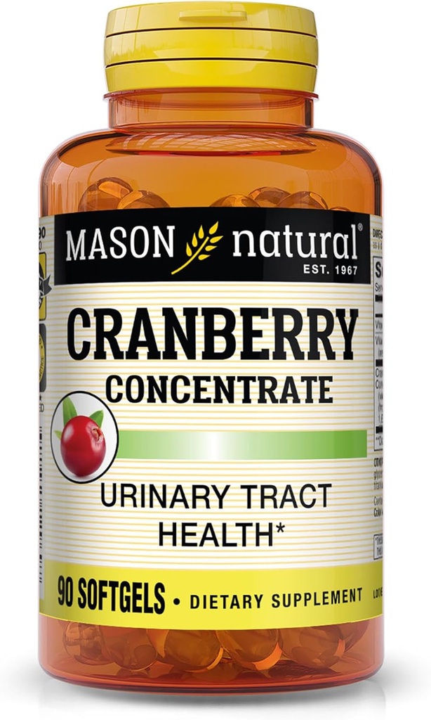 MASON NATUURLIJKE Cranberry 12:1 Concentraat met vitamine C & E, ondersteunt Immune & Urinary Health, 90 capsules