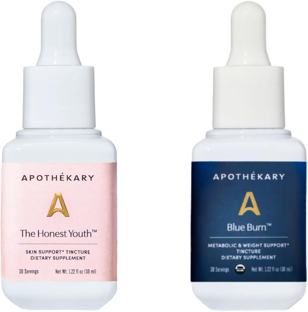 Apothékary Metabolic Glow, Herbal Supplement Bundle Inclusief The Honest Youth & Blue Burn