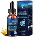 (2 Pack) 10 in 1 Magnesium Calcium Zink Supplement met vitamine C D3 K2, Glycinate Mag Vegan Liquid Drops Plus L-Theanine Boron Sea Moss Extract, Immuun Ondersteuning, Bot, Slaap & Leg Kramps, 1 Fl Oz