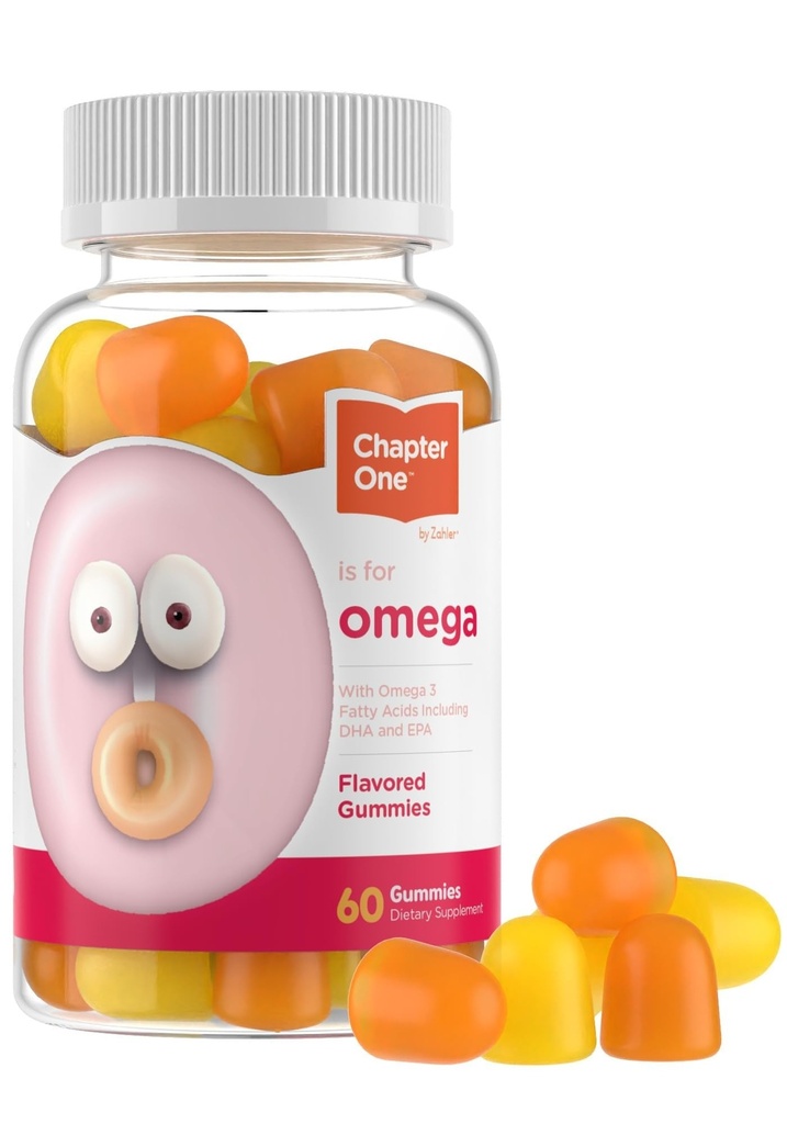 Zahler - Chapter One Omega 3 Gummies for Kids (60 Count) - No Fish Oil, Kosher, with Omega 3-6-9, EPA & DHA
