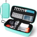 Astma Inhalator Case, Portable Nebulizer Organizer, Travel-Ready met Mesh Pocket, Double Zippers, Siliconen Handvat, Kinderen en Volwassenen, Stijlvol Groen