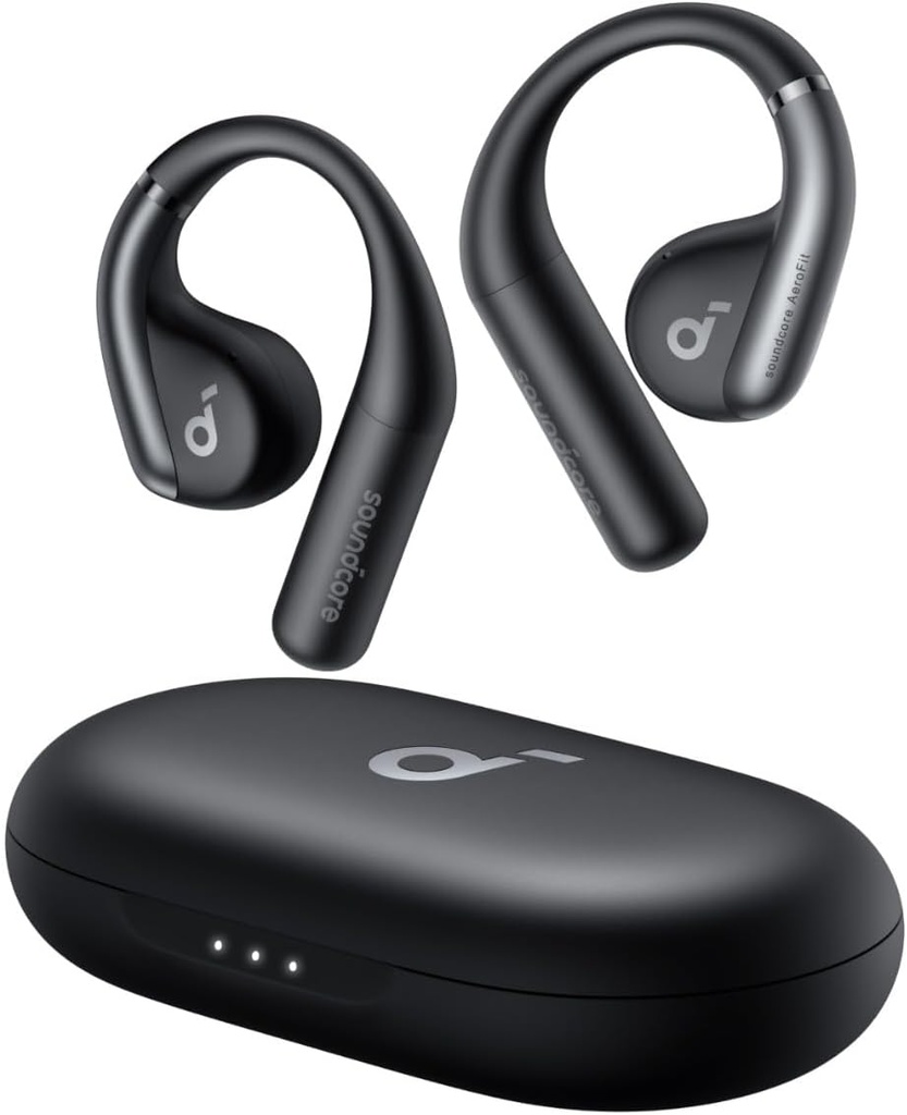 Soundcore by Anker, AeroFit Open-Ear Headphones, Ultra Comfort, Snug Fit, Ergonomische oorhaak, Balanced Sound, IPX7 Waterproof, 42H Playtime, Klein-Ear Friendly,App Control,Clear Calls,Wireless Oorbuds