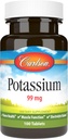 Carlson - Kalium, 99 mg, bevordert zenuwgezondheid en spierfunctie, 100 tabletten