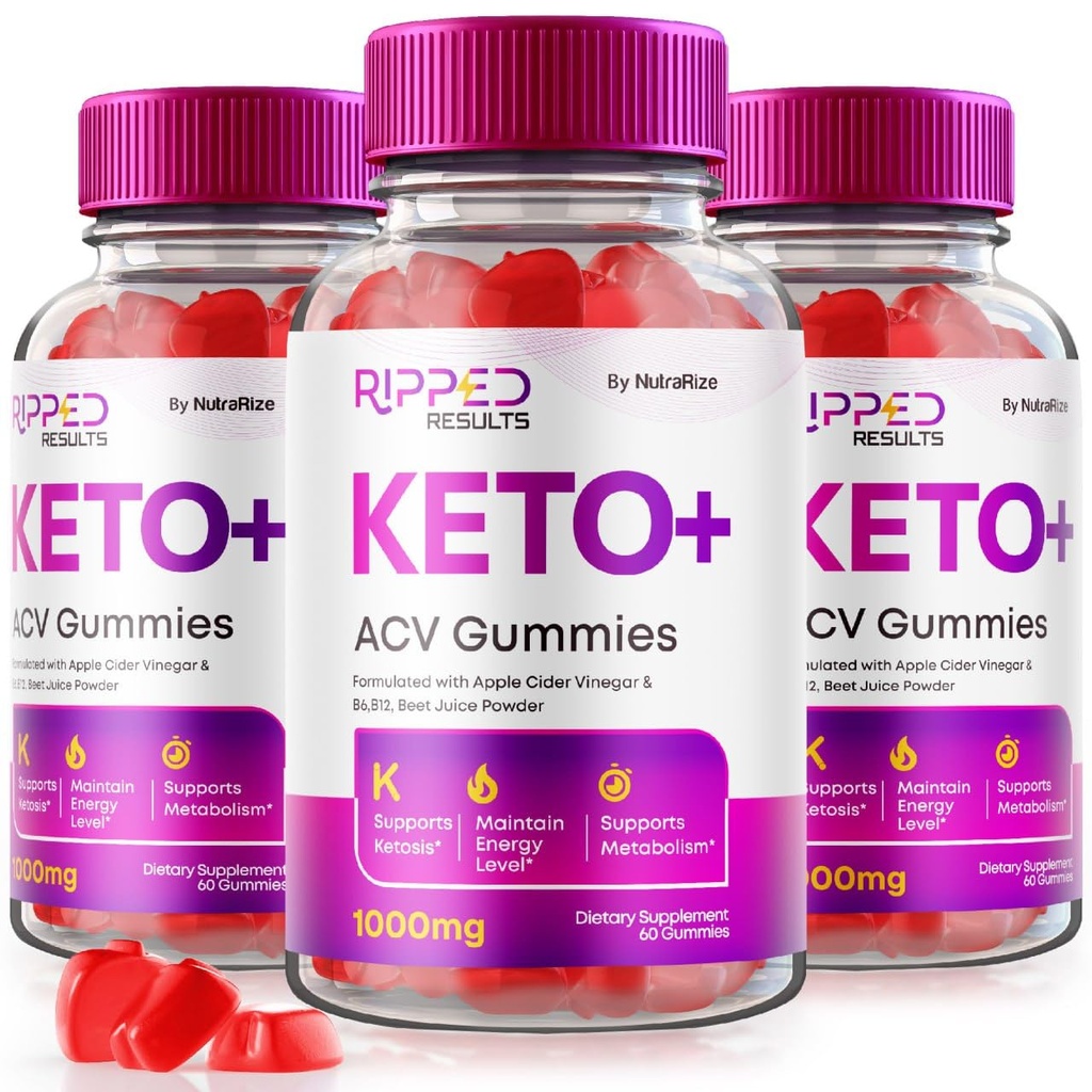 NutraRize (verpakking van 3 gescheurde resultaten Keto+ACV Gummies for Advanced Weight Loss, Ripped Results Reviews (180 Gummies)