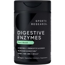 Sportonderzoek Digestieve enzymen met probiotica en gember - Plant Based for Dairy, Protein, Sugar & Carbs - Non-GMO Geverified & Vegan Friendly (90 Veggie Capsules)